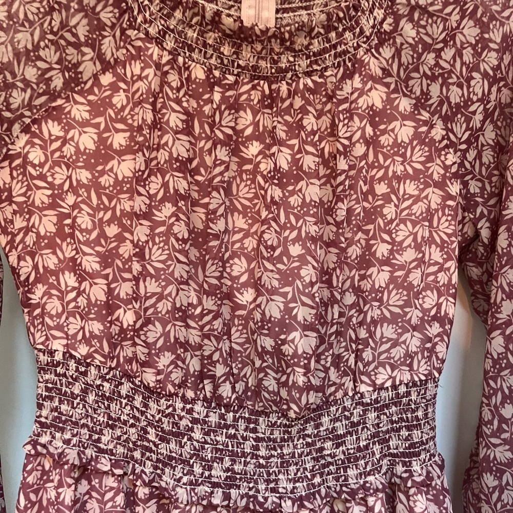 Gal Meets Glam Wimberly Floral Long Sleeve Dress size 2 - Picture 5 of 8